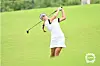 Yoon Ina plays her second shot on the 10th hole during the first round of the Hoban Seoul Shinmun Women's classic at H1 Club in Icheon, Gyeonggi on July 22. [KLPGA]