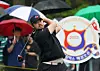 Jung Chan-min hits a shot during the 42nd GS Caltex Maekyung Open Golf Championship at Namseoul Country Club in Seongnam, Gyeonggi on Saturday. [YONHAP]
