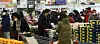 A large supermarket in downtown Seoul is crowded with people buying groceries on Sunday afternoon. [YONHAP]