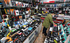 A store selling computer game-related products ranging from high-performance keyboards to mouses is pictured at the electronics complex in Yongsan District, central Seoul, on Tuesday. As the government's Level 4 social distancing regulation has been extended for another two weeks, sales of such computer game-related products have surged an average of 31 percent this month compared to the same period a year ago. Sales of joy sticks and steering wheels for games surged 378 percent year-on-year. [YONHAP]
