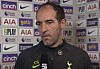 Cristian Stellini, Antonio Conte's assistant speaks during a post game interview after Tottenham Hotspur beat West Ham United 2-0 on Sunday. [ONE FOOTBALL]