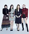 Girl group Blackpink poses for photos for the online press conference held on Friday afternoon after the release of its first full-length album. [YG ENTERTAINMENT]