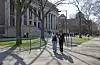 People walk on the campus of Harvard University in Cambridge, Massachusetts, on April 15. [REUTERS/YONHAP]