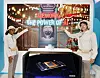 Staff at SK introduce an AI fortune teller powered by SK hynix's HBM3E chip. [SK GROUP]