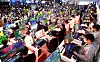 Visitors try out new games rolled out at G-Star 2023, the biggest annual game festival in Korea which kicked off at Busan's Bexco convention center on Thursday. A total of 3,328 booths from 1,037 companies from 42 countries will participate in the four-day event, which runs until Sunday. [YONHAP]