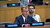 A European Union representative to the UN speaks during the Third Committee meeting at the UN General Assembly's 77th session on Monday in New York. [SCREEN CAPTURE]