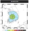 The Korea Meteorological Administration's website shows the epicenter of the 4.1-degree quake detected in South Jeolla on Saturday. [SCREEN CAPTURE]