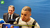 Real Madrid forward Kylian Mbappe speaks after the second leg of the Champions League playoffs against Manchester City on Feb. 19. [ONE FOOTBALL]