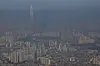 A hazy view of Seoul from the west gate of Namhansanseong Fortress on March 11 [YONHAP]