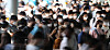 Sindorim Station is filled with commuters wearing face masks during the morning rush hour on Monday. The Seoul Metropolitan Government issued an administrative order requiring that face masks be worn in both indoor and outdoor public spaces.  [YONHAP]