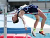 Woo Sang-hyeok clears the bar at 2.30 meters on his second attempt at the National Athletics Championships at Daegu Stadium in Daegu on Tuesday. [NEWS1]