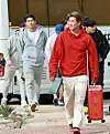 Pitcher Kim Kwang-hyun, right, and outfielder Lee Jung-hoo arrive at Westward Look Wyndham Grand Resort and Spa in Tucson, Arizona to join the Korean national team training for the 2023 World Baseball Classic. Korea will face Australia in Tokyo in their first game on March 9. [YONHAP]