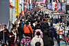People throng a street in Myeong-dong, central Seoul, on New Year's Eve on Sunday. [YONHAP]