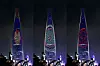 Marvel comic book characters, including Iron Man, Captain America and Spiderman, are on display on the Lotte World Tower, the tallest skyscraper in Korea, in celebration of Halloween. [LOTTE PROPERTY AND DEVELOPMENT]