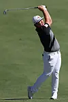 Im Sung-jae plays his shot from the third fairway during the final round of the Shriners Children's Open at TPC Summerlin on Oct. 9 in Las Vegas, Nevada. [AFP/YONHAP]