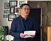 Former Democratic Party leader Song Young-gil holds a press conference with Korean correspondents in Paris on Saturday to address allegations that his allies in the party distributed envelopes of cash to support his leadership bid prior to the party's national convention in May 2021. [YONHAP]