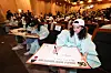 Foreigners take part in a hangul competition at the National Folk Museum of Korea on Wednesday in Jongno District, central Seoul. [YONHAP]