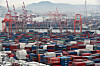 Containers being loaded at the port of Busan on Thursday.[NEWS1]