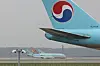 Korean Air Lines carriers parked at Incheon International Airport last month. [YONHAP]