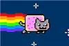 An animated GIF of a flying cat with a Pop-Tart body leaving a rainbow trail called “Nyan Cat,” was sold for a whopping $560,000 in February. [SCREEN CAPTURE]