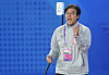 U-23 manager Hwang Sun-hong instructs his players during the Hangzhou Asian Games final between Korea and Japan at HSC Stadium in Hangzhou, China on Oct. 7, 2023. [YONHAP]