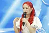 Singer Nicole at a press conference for her new EP 'YOU.F.O' at Crest72 in Jung District, central Seoul, on Tuesday. [NEWS1]