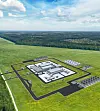 A computer-generated image of NuScale Power's small modular reactor plant [NUSCALE POWER]