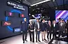 SK Group Chairman Chey Tae-won, fourth from left, and SK Telecom CEO Ryu Young-sang, second from right, pose for a photo with other executives from global telecommunications companies to announce the formation of a joint venture aimed at developing telecom-tailored large language models at Mobile World Congress 2024 in Barcelona on Monday. [SKT]