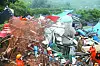 Two homes and one warehouse swept in a landslide in Gwangyang, South Jeolla, on Tuesday. Rescue workers found one resident of a home, a woman in her 80s, dead in eight hours following the landslide. [NEWS1]
