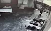 The CCTV footage shows the resident of a landslide-swept house in Gwangyang leaving her home on Tuesday morning. Authorities estimate she met a landslide soon after she left her home. The photo has been provided by a reader of the JoongAng Ilbo. [JOONGANG ILBO]