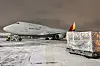 Workers load boxes of eggs at Chicago O'Hare International Airport earlier this week to be transported to Korea after the Korean government announced tariffs will be waived on 50,000 tons of imported eggs through June to stabilize egg prices ahead of the Lunar New Year holidays. The bird flu outbreak has been causing domestic egg prices to soar. [NEWS1]
