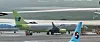 A Jin Air plane parked at Gimpo International Airport in May. The budget carrier is resuming a flight connecting Jeju and Xi’an, China, starting Thursday. [NEWS1]