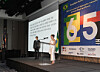Ambassador of Brazil to Korea Márcia Donner Abreu speaks during the National Day event held at Four Seasons Hotel in Jongno District, central Seoul, on Wednesday. [EMBASSY OF BRAZIL]