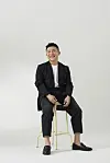 Comedian Jo Se-ho posing for his fashion line Amoupre. [AMOUPRE]