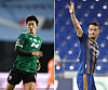 Cho Gue-sung of Jeonbuk Hyundai Motors , left, and Valeri Qazaishvili of Ulsan Hyundai  [YONHAP]