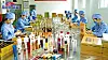 Employees package skin care products, BB creams and mascaras, at a factory in North Korea. Media outlet DPRK Today reported on Thursday that products from North Korea's Kumgangsan Cosmetics are gaining popularity among North Korean women. [YONHAP]