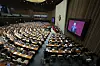 Lawmakers vote on a motion to allow the arrest of Democratic Party Rep. Noh Woong-rae, who faces bribery allegations, at the National Assembly in Yeouido, western Seoul Wednesday. The motion didn't pass. [YONHAP]