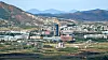A view of the shuttered Kaesong Industrial Complex at the inter-Korean border from the Dora Observatory in the demilitarized zone (DMZ) in Paju, Gyeonggi, in May. [YONHAP]