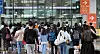 Tourists enter Jeju International Airport to depart the island on May 7. [NEWS1]