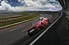 A Genesis G70 makes a 39-degree banked turn at the Hyundai Motor Group (HMG) Driving Experience Center in Taean, South Chungcheong. [HYUNDAI MOTOR]
