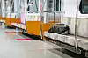 A bag is left on a subway seat. Lost bags are collected by passengers and employees and sent to the subway lost and found center. [SEOUL METRO]