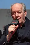 Luc Dardenne speaks during a press conference held for the opening screening of ″Tori and Lokita″ at Jeonju Cine Complex in Jeonju, North Jeolla, on Thursday. [JIFF]