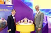 Merck Korea Managing Director Kim Woo-kyu, left, and Merck Electronics Chief Commercial Officer Anand Nambiar pose for a photo at Semicon Korea 2025. [MERCK KOREA]