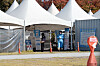 A testing center at the World Cup Stadium in Yuseong District, Daejeon is almost empty as the number of Covid-19 cases dwindles. [KIM SUNG-TAE]