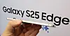 Samsung Electronics’ Galaxy S25 Edge is held sideways to highlight its thin design at the company’s Gangnam branch in southern Seoul on May 13. It is the thinnest smartphone in the entire Galaxy lineup. [NEWS1]
