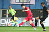 Korea's Lee Jae-sung, left, shoots during a friendly against El Salvador at Daejeon World Cup Stadium in Daejeon on June 20. [NEWS1]