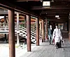 This image, captured from former Japanese Prime Minister Shinzo Abe's Twitter account on Saturday, shows him visiting the Yasukuni Shrine in Tokyo. [YONHAP]