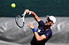 Serbia's Novak Djokovic practices ahead of the start of Wimbledon at the All England Lawn Tennis and Croquet Club in London on Wednesday. [REUTERS/YONHAP]
