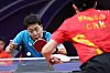 Korea's Lim Jong-hoon competes in the men’s table tennis team final against China at the Hangzhou Asian Games held at Gongshu Canal Sports Park Gymnasium in Hangzhou, China on Tuesday. [YONHAP]