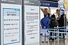 A notice of possible train operation delays due to labor actions is displayed inside Seoul Station in central Seoul on Sunday. [NEWS1]